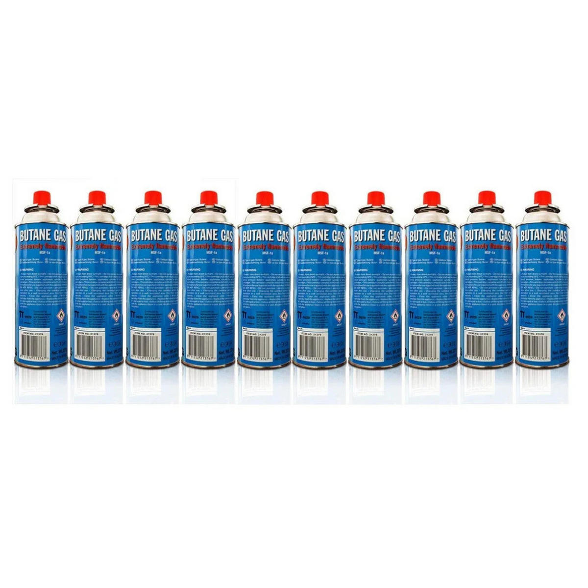 UNKRAUTBRENNER K0318 Schwarz 80 cm 10er Set Butangaskartuschen - Silberfarben/Schwarz, Kunststoff/Metall (9/80cm) - Kinzo