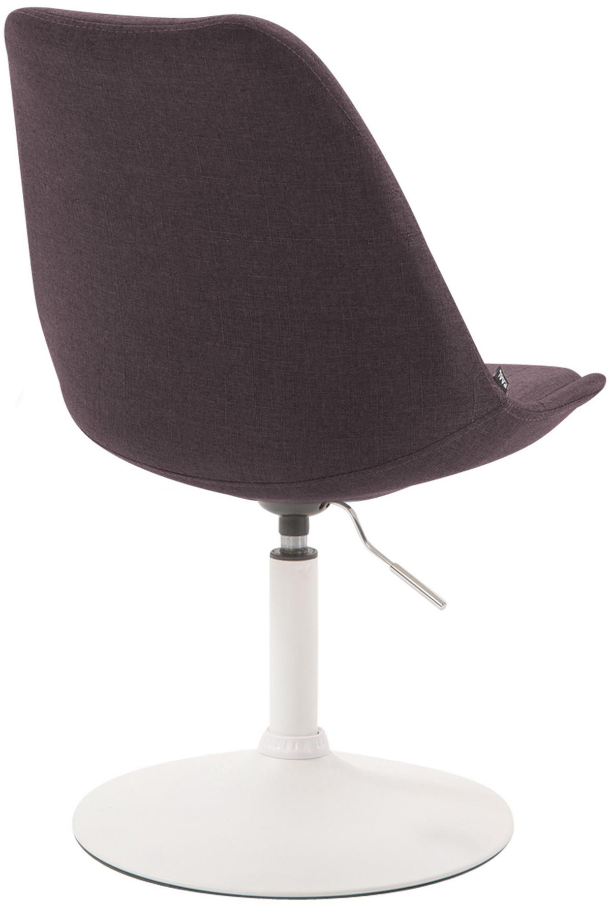 DREHSTUHL Stoff braun - Weiß/Braun, Textil/Metall (48/76/57cm) - CLP