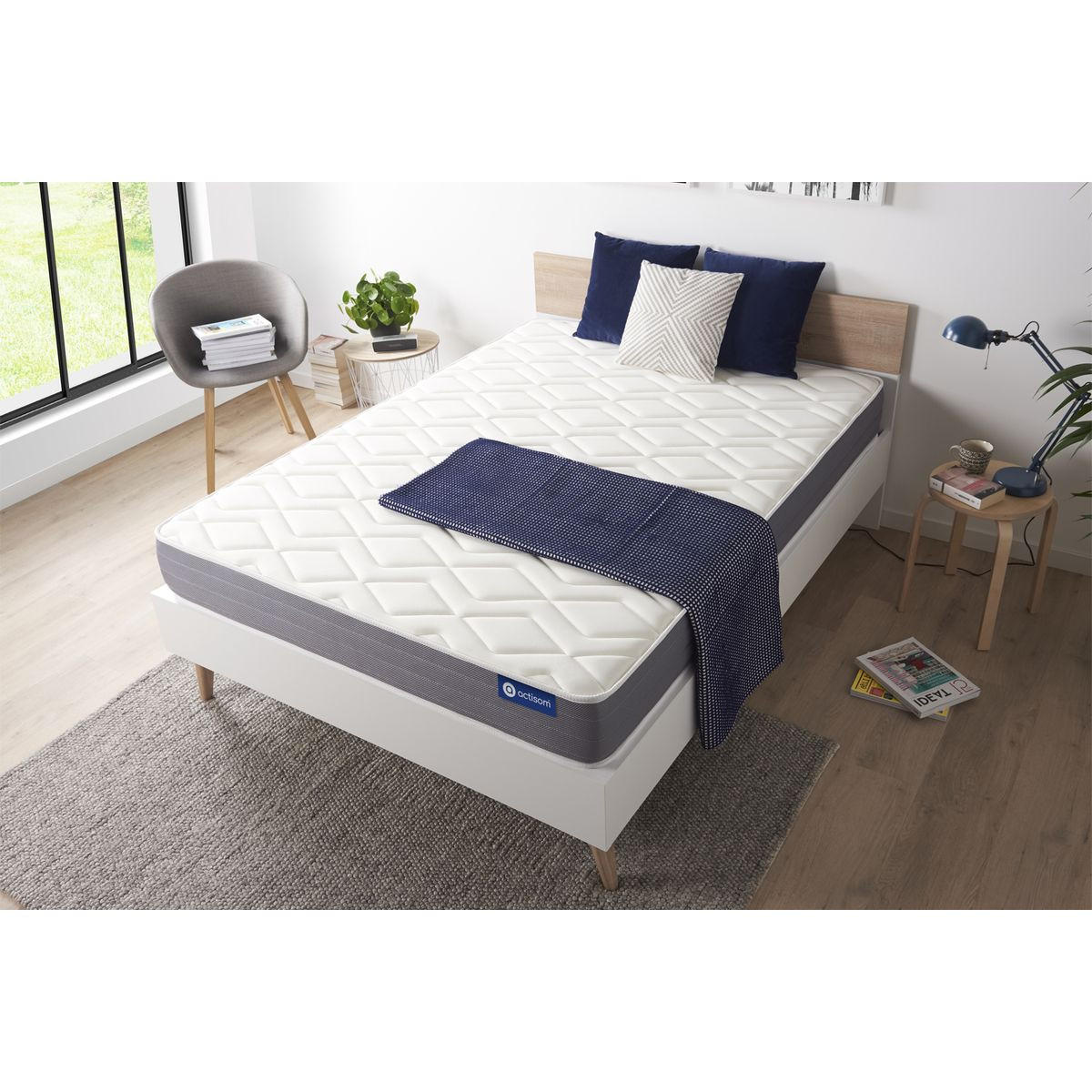 MATRATZE Actilatex dream Latex und Memory-Schaum 100 x 200 cm h2 - Weiß, Textil (100/200cm) - ACTISOM