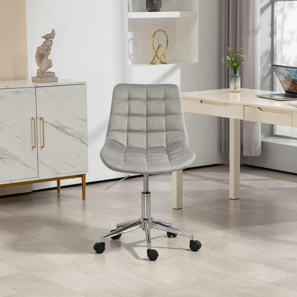 SCHREIBTISCHSTUHL MICKY Grau - Grau, Textil (50/92/54cm) - SVITA