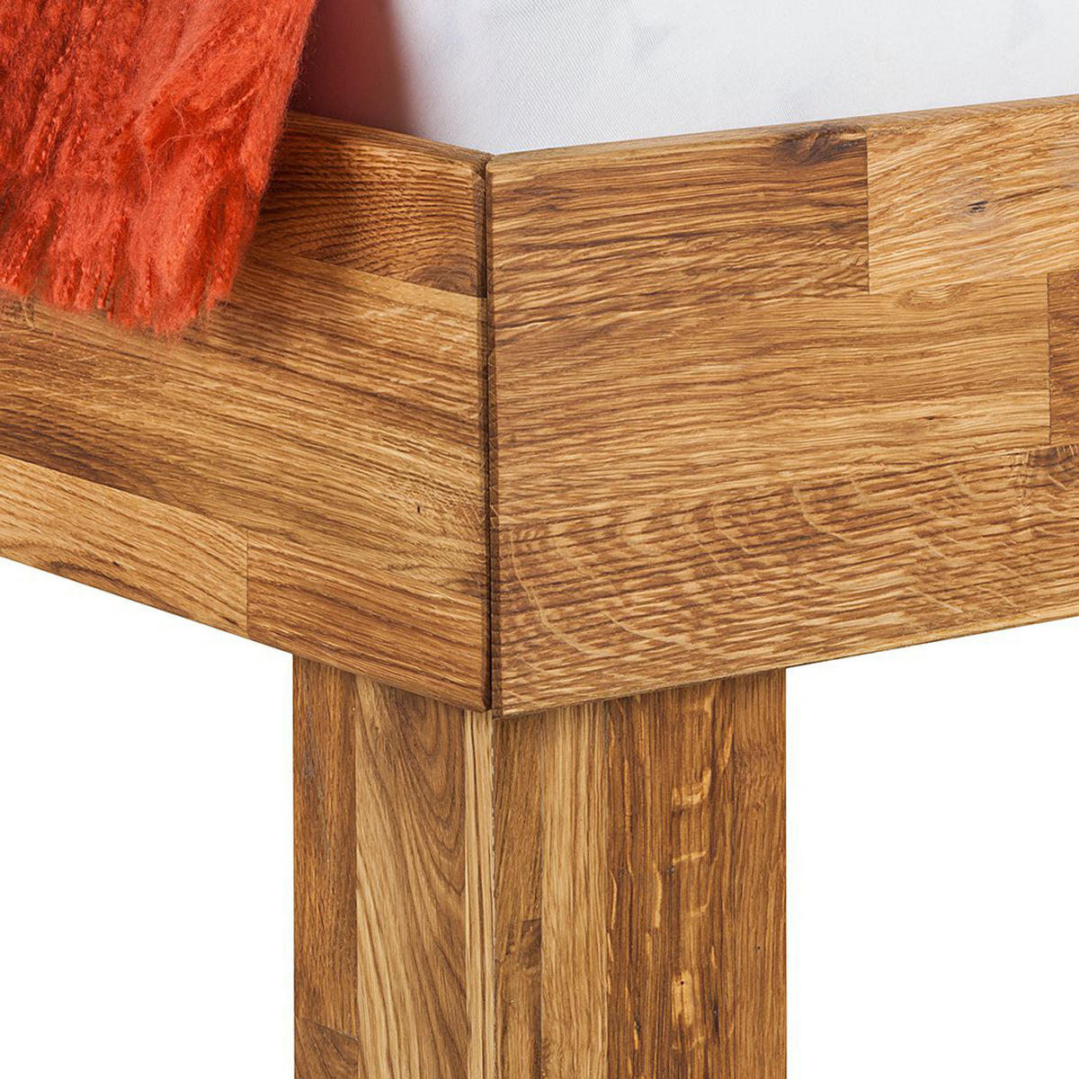 BETT - Massivholz - Eichefarben, Holz (140/200cm) - home24