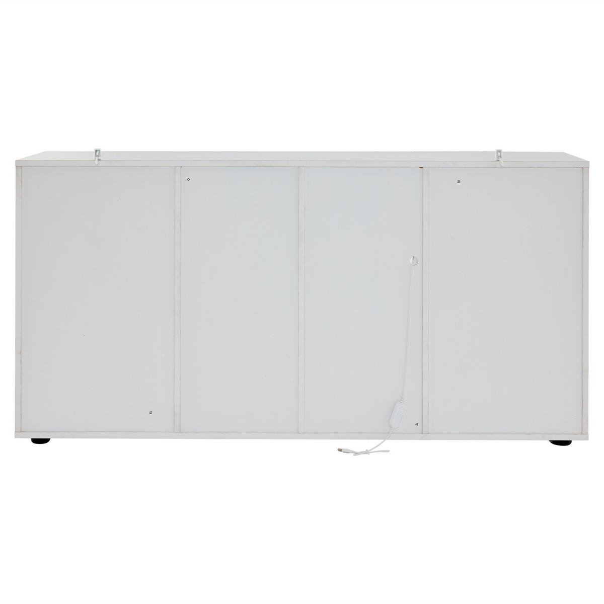SIDEBOARD DE-37767 mit LED-Beleuchtung und 3 Türen Weiß - Weiß, Holzwerkstoff (140/70/40cm) - ComfortXL