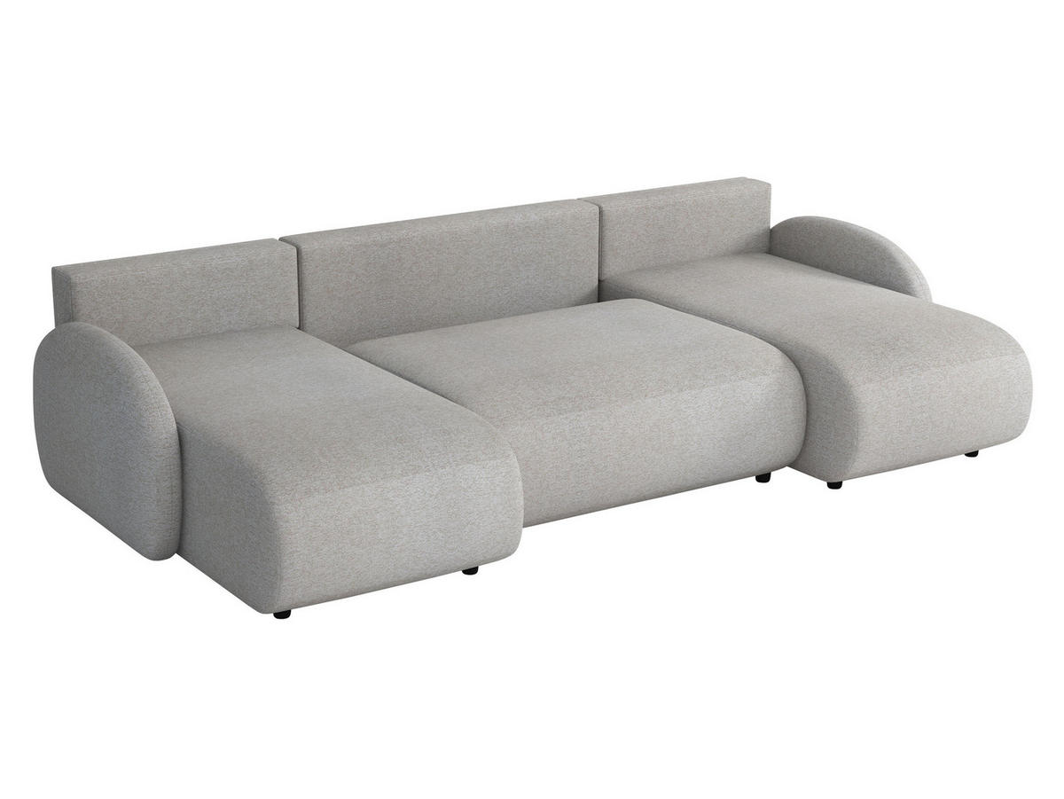WOHNLANDSCHAFT Dream U - Schwarz/Rosa, Holz/Kunststoff (318/88/160cm) - MIRJAN24