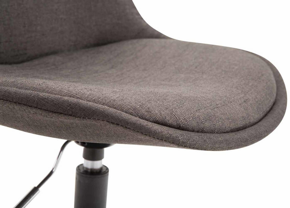 STUHL 4er Set Stoff dunkelgrau - Chromfarben/Dunkelgrau, Textil/Metall (48/76/57cm) - CLP