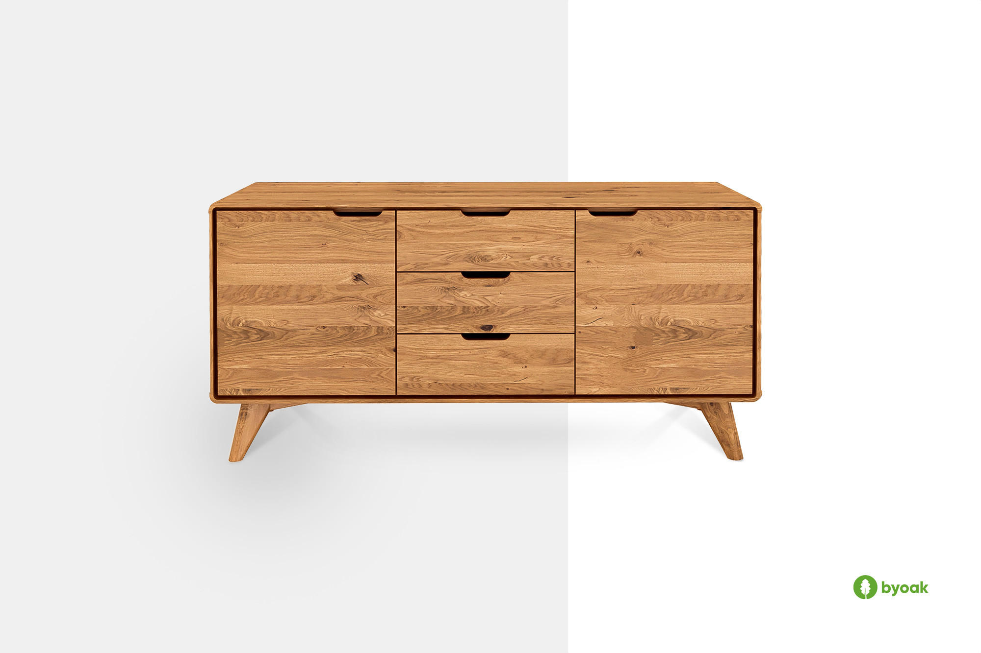 KOMMODE GREG Wildeiche - Wildeiche, Holz (134/63/40cm) - byoak