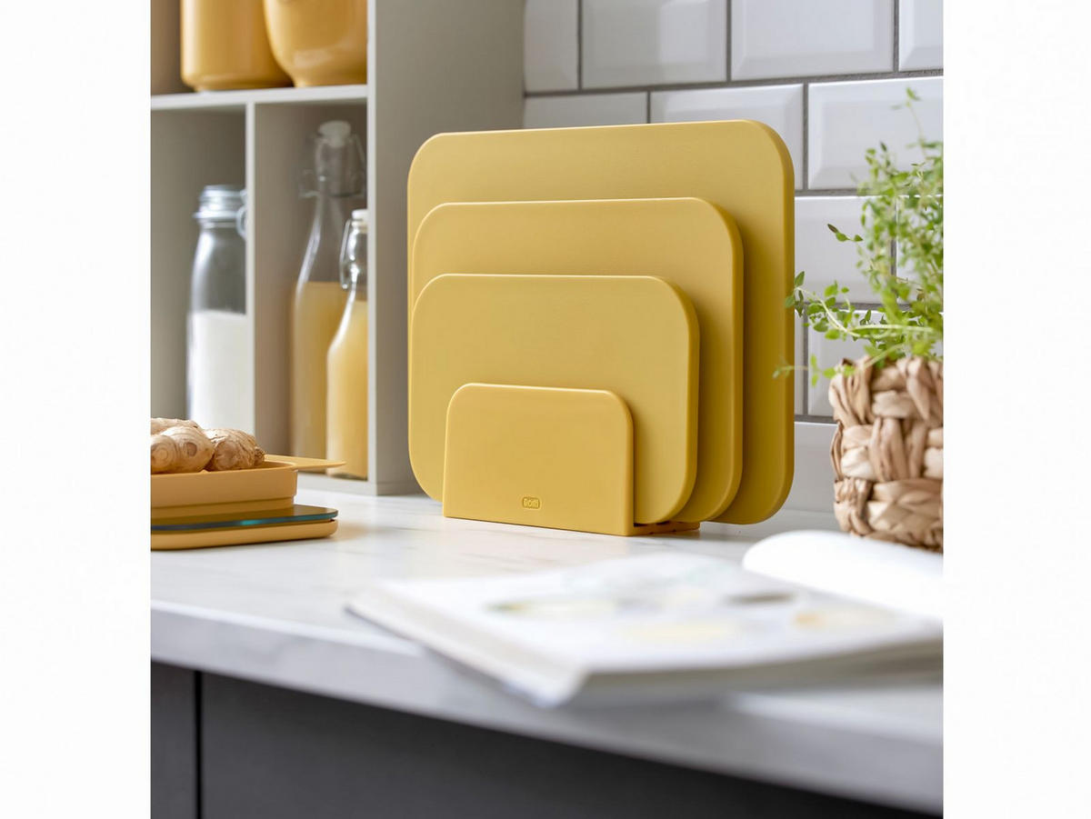 SCHNEIDEBRETTER-SET Choptima curry - Gelb, Kunststoff (35/26cm) - Rosti