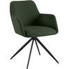 ESSZIMMERSTUHL Cord Grün - Schwarz/Grün, Textil/Metall (56/81/62cm) - CLP