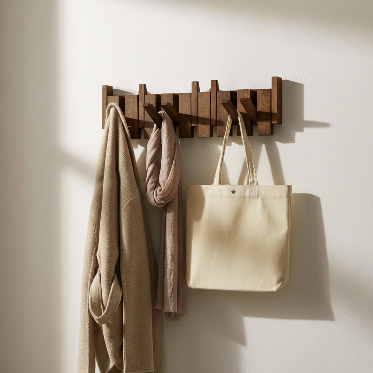 GARDEROBENLEISTE PORTE Nussbraun - 56 x 15 cm - Dunkelbraun, Holz (56/15/3.5cm) - Home Deluxe