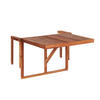 GARTENTISCH 60/40 cm Massivholz Dunkler Holzfarbton Udine - Dunkelbraun, Holz (69/51/70cm) - Beliani