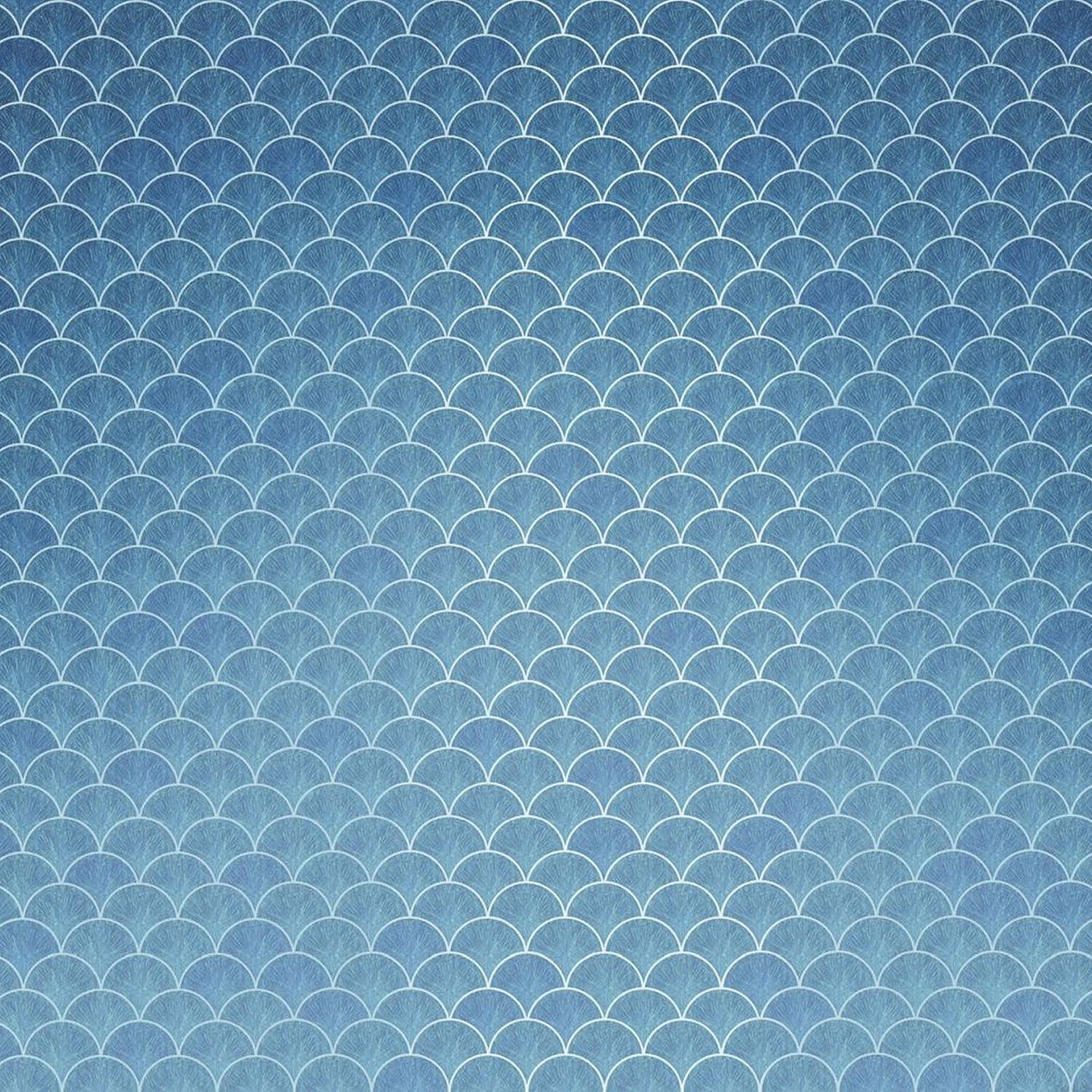 FOTOTAPETE Art Decó Muster 400 x 250 cm - Blau, Papier (400/250cm) - Sanders & Sanders