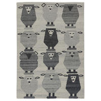 HANDTUFTTEPPICH Natur Kids - Kinderteppich mit Schafdesign 120 x 180 cm - Grau, Textil (120/180cm) - Natur Pur