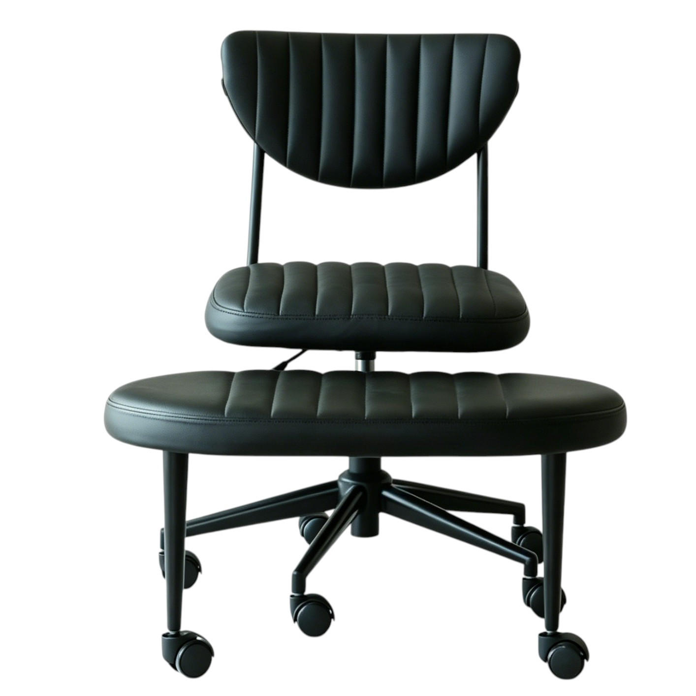 DREHSTUHL Ergonomisch Schwarz, höhenverstellbar & drehbar, Metall-Stoff-Bezug, 69 x 48 x 92 cm - Schwarz, Metall (72/92/40cm) - Albatros