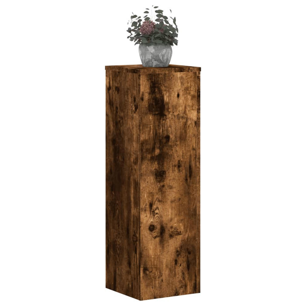 PFLANZENSTÄNDER 2er Set Räuchereiche 25/25/80 Cm Holzwerkstoff - Braun, Holzwerkstoff (25/80/25cm) - vidaXL
