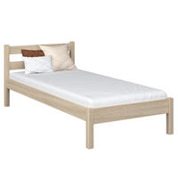 BETT N01 Sonoma Eiche 80/190 - Sonoma Eiche, Naturmaterialien/Holz (80/190cm) - N-Wood