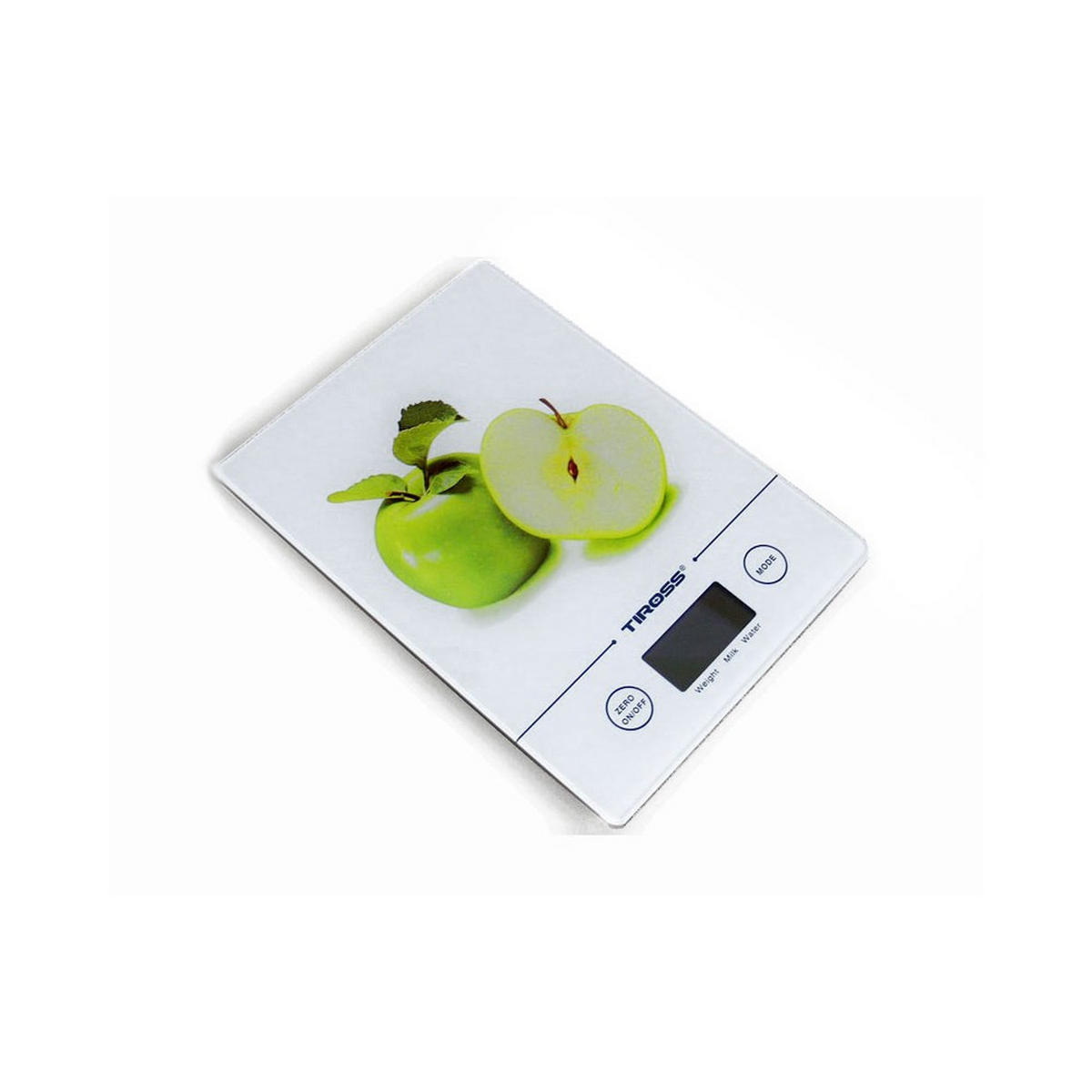 KÜCHENWAAGE Weiß 23/16/1.5 cm TS1301 - Weiß, Kunststoff - Tiross 