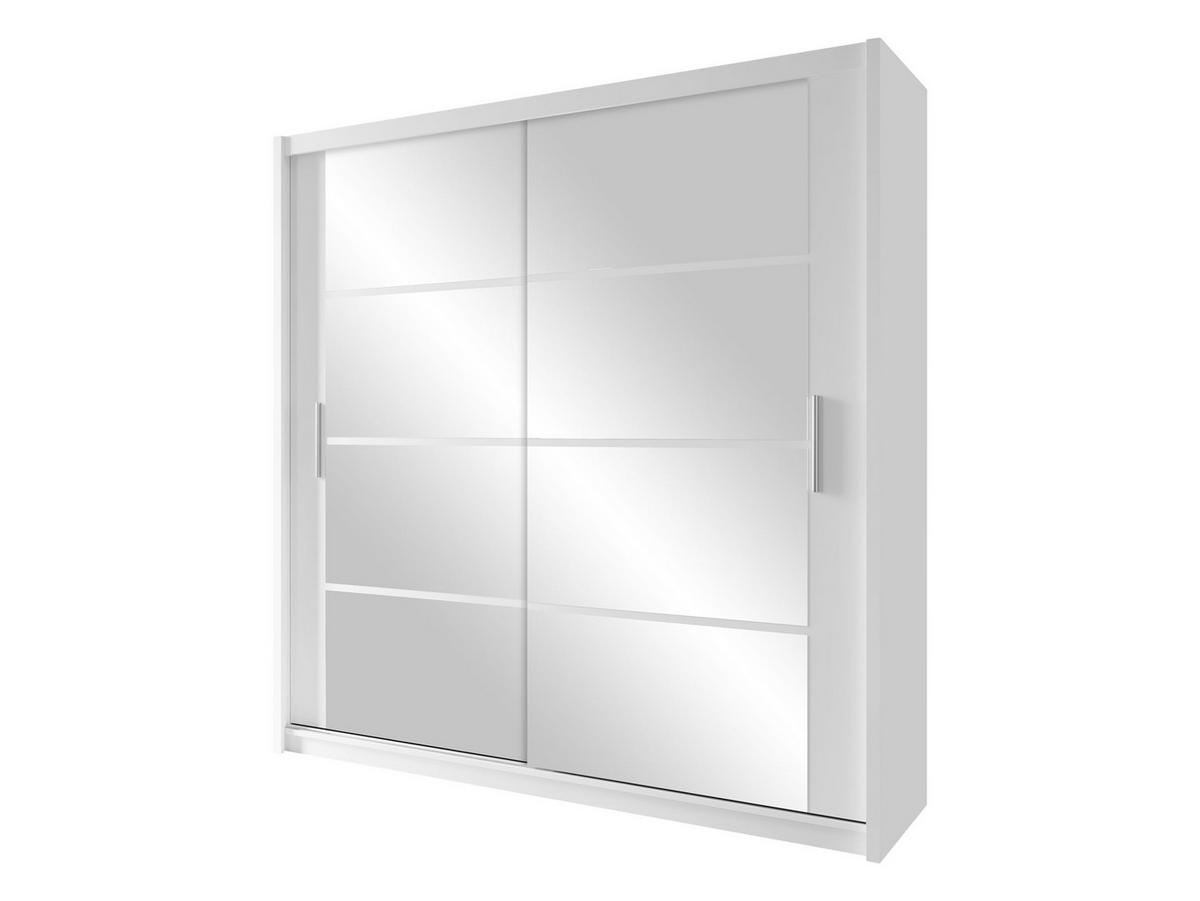 SCHIEBETÜRENSCHRANK Dakota 160 - Silberfarben/Weiß, Holzwerkstoff/Kunststoff (160/215/61cm) - MIRJAN24