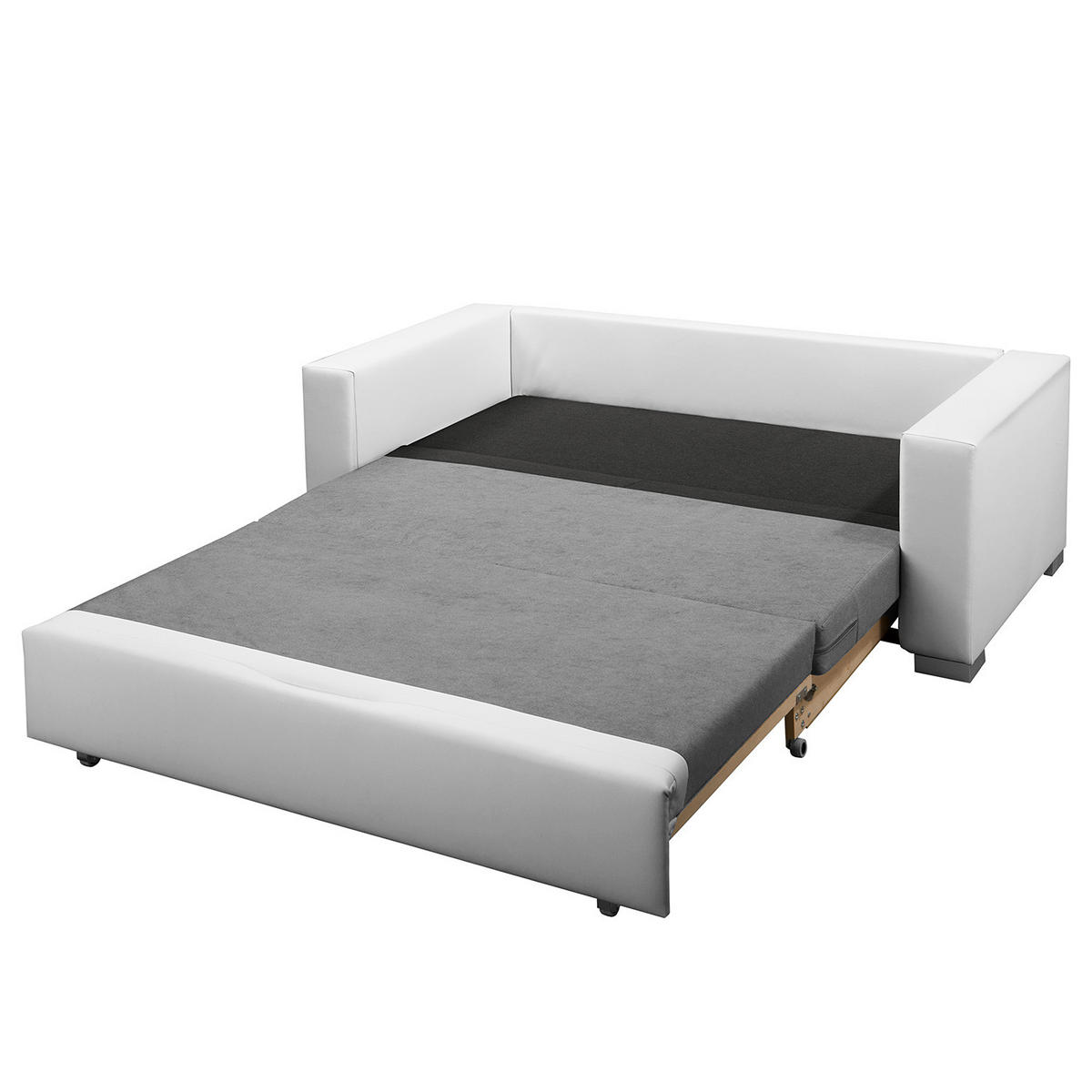 SCHLAFSOFA - Silberfarben/Weiß, Kunststoff/Textil (173/90/90cm) - home24