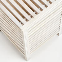 WÄSCHEKORB aus Holz 45/45/65,5 cm - Weiß, Holz (45/65.5/45cm) - ZELLER