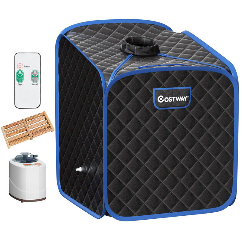 AMPFSAUNA Tragbare schwarz - Schwarz, Textil (85/106/84cm) - COSTWAY