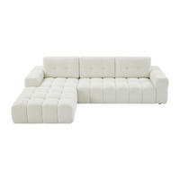 SOFA - 5 Personen - stoff - weiß Sopelana - Weiß, Textil (278/78/190cm) - Vente-Unique