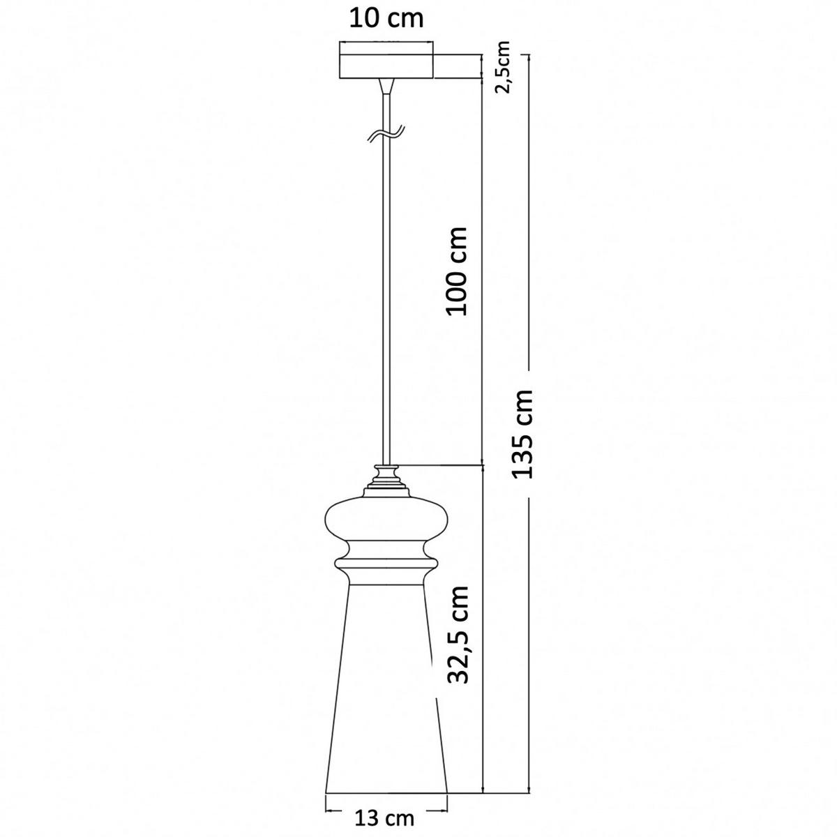 HÄNGELEUCHTE Vantaa, Gold / Messing, 32.5cm - Goldfarben, Glas (135/13/32.5cm) - KOSILUM