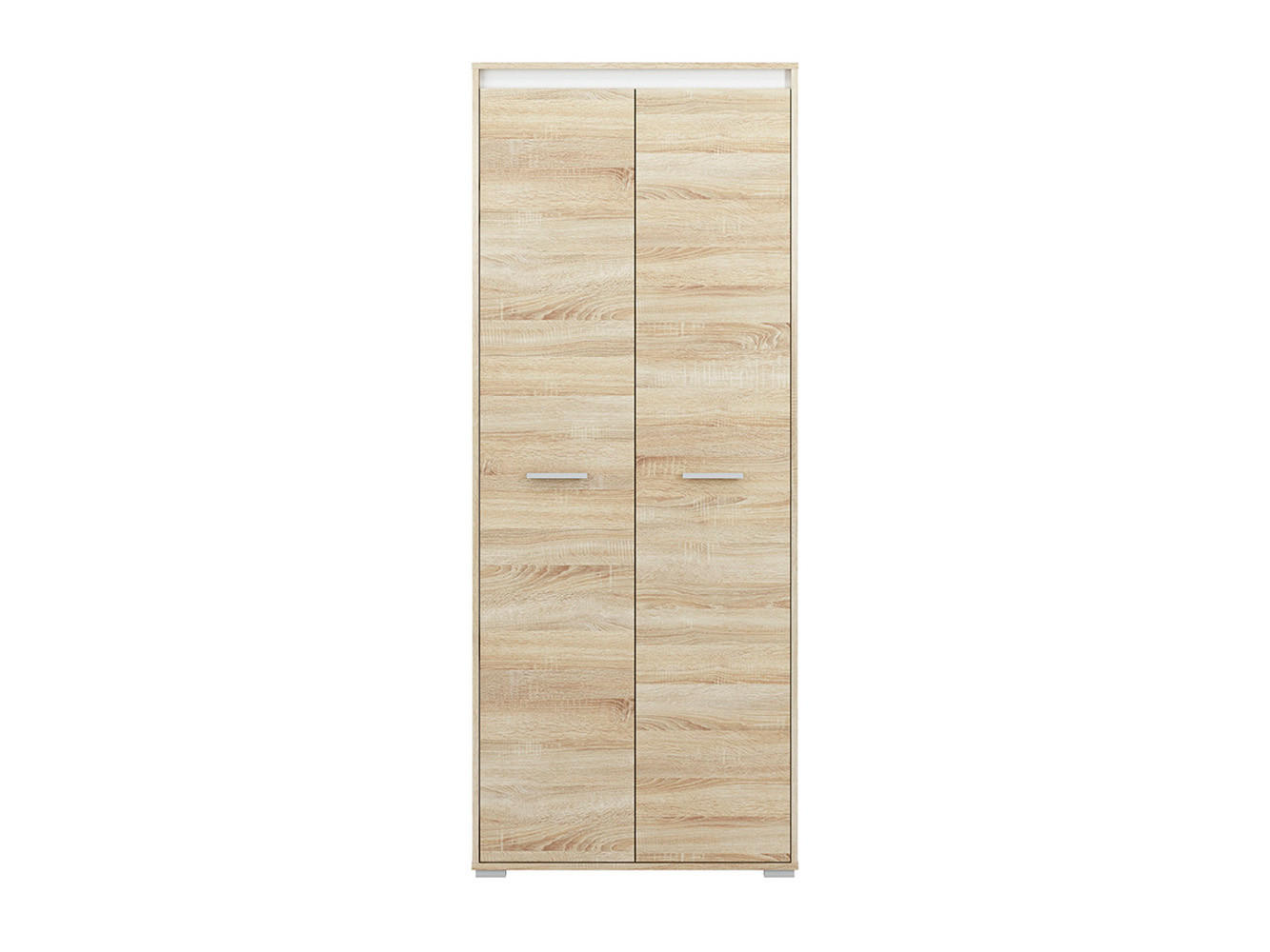 KLEIDERSCHRANK Avo Sonoma Eiche, Absetzung austauschbar 80 / 50 / 200cm - Braun/Sonoma Eiche, Holz/Holzwerkstoff (80/200/50cm) - Feldmann-Wohnen