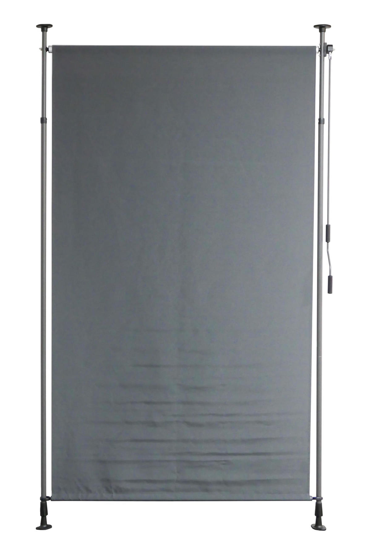 SENKRECHTMARKISE Turi 150x300cm Ohne Bohren Höhenverstellbar Dunkelgrau - Dunkelgrau, Kunststoff (150/312/8cm) - DELUKE