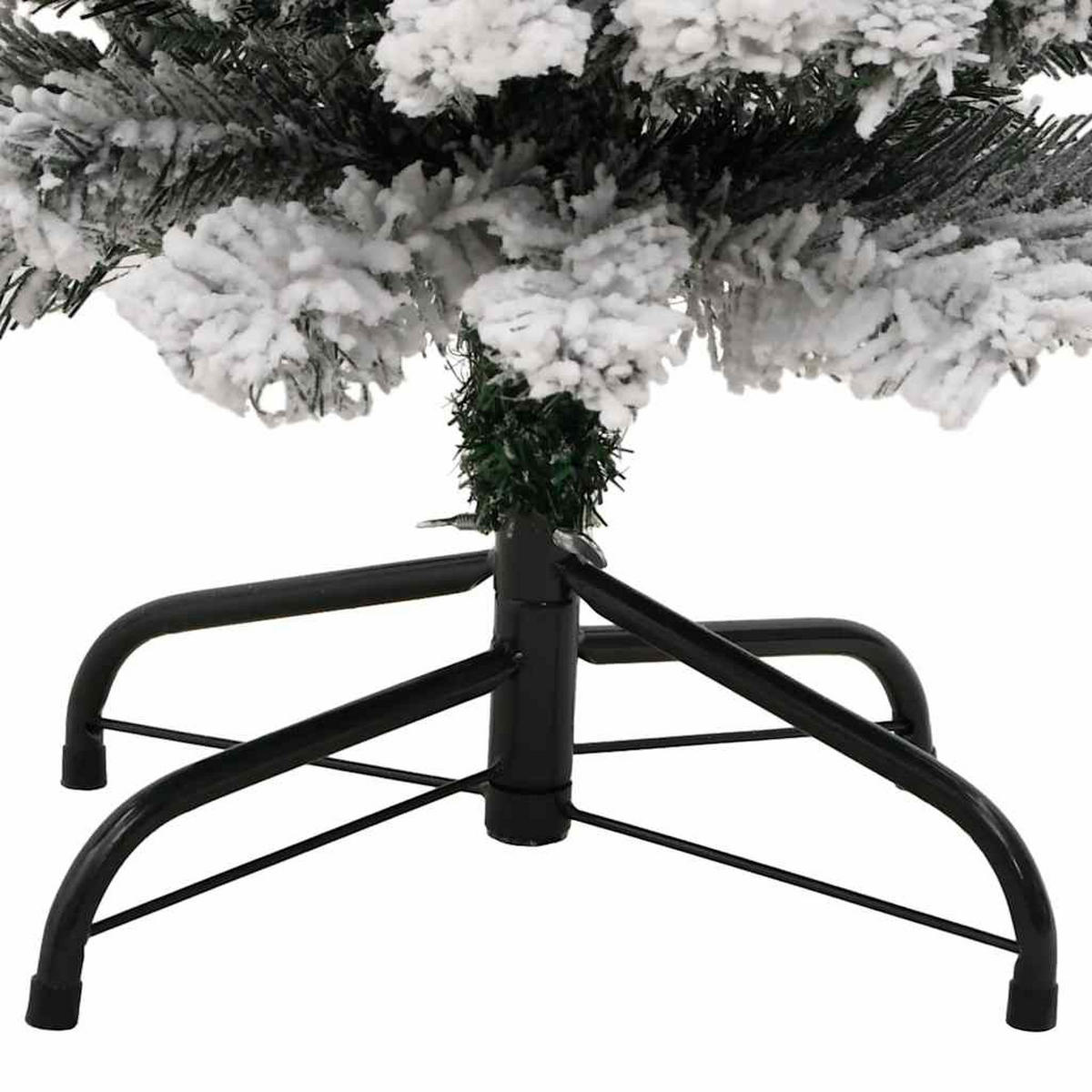 WEIHNACHTSBAUM Künstlicher Schlank Mit Schnee Grün 150 Cm Pvc - Grün, Kunststoff (150cm) - vidaXL