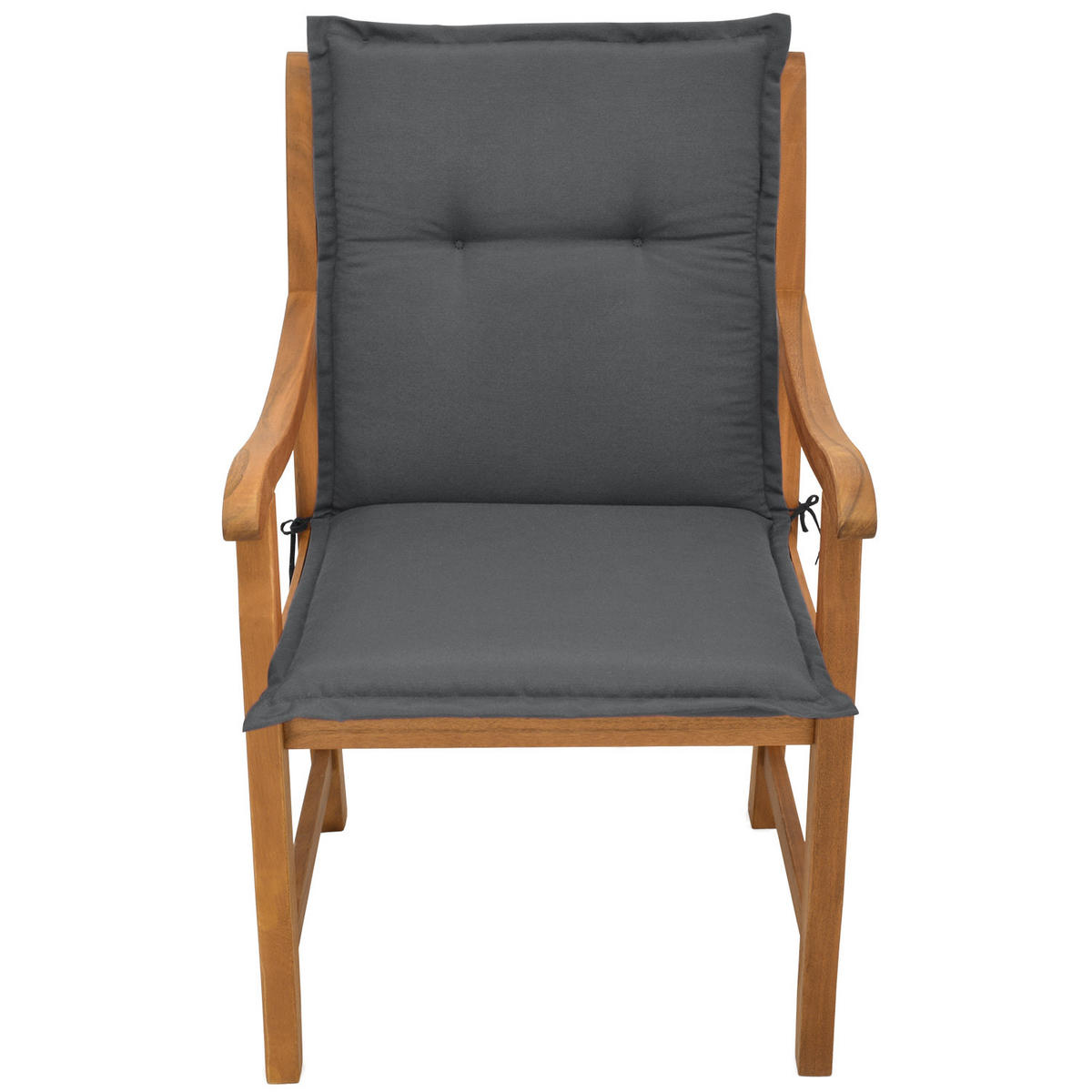 NIEDERLEHNERAUFLAGE Loft NL 100/50/6cm Graphitgrau 4tlg - Graphitfarben, Textil (50/6/100cm) - Beautissu 