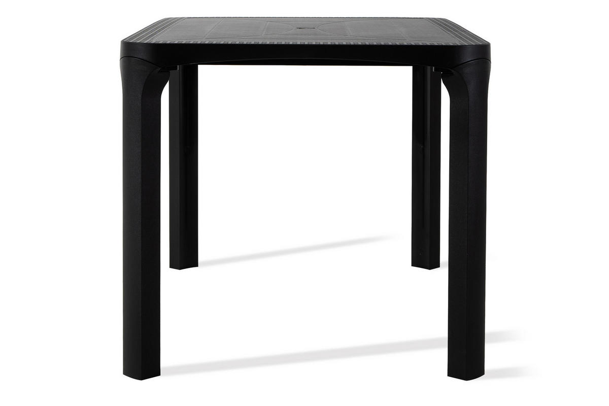 GARTENTISCH LEOPSI, Anthrazit - Anthrazit, Kunststoff (80/120/72cm) - KONSIMO®