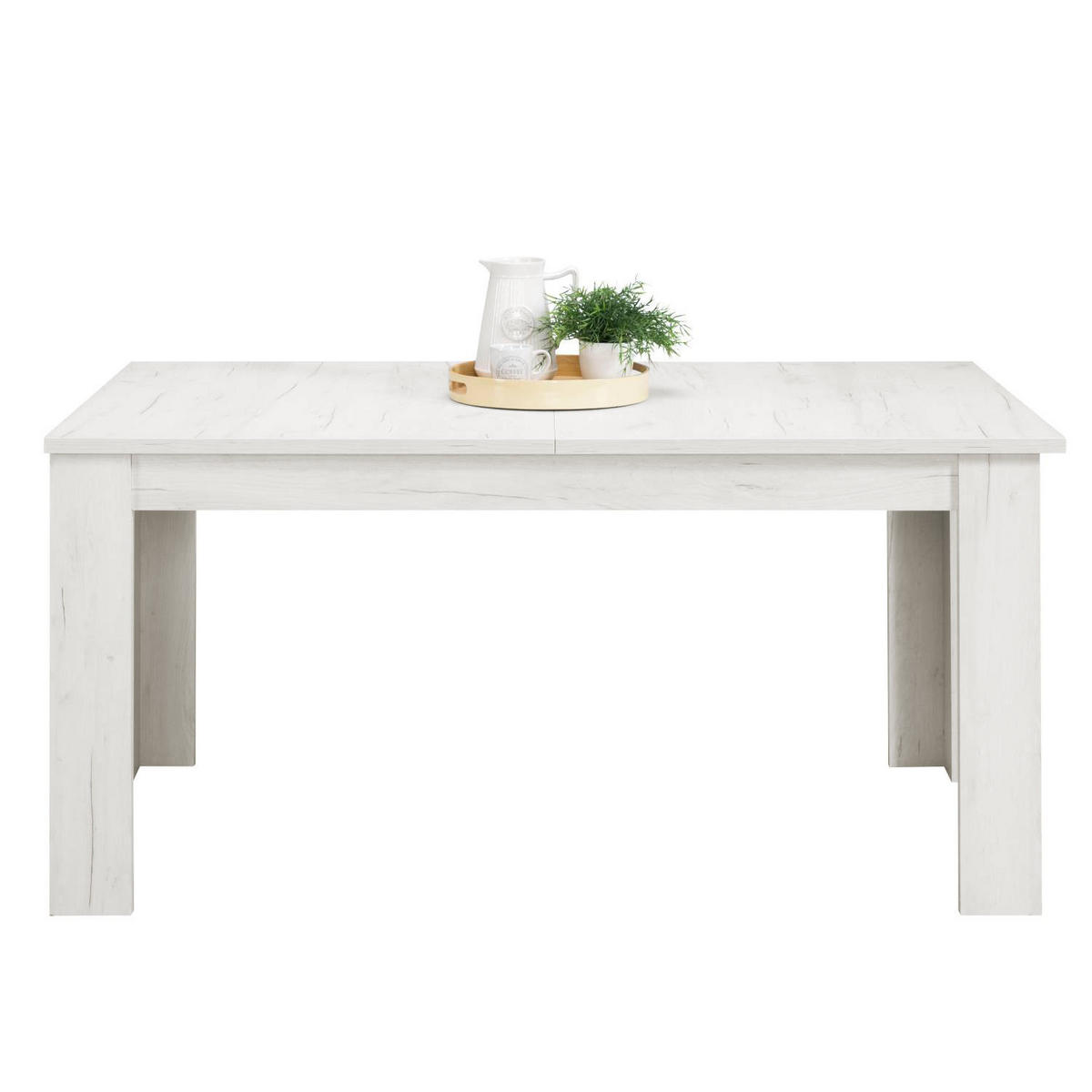 ESSTISCH in Holzwerkstoff 160-200/90/76 cm ausziehbar - Weiß, Holz (90/160/76cm) - Homestyle4u