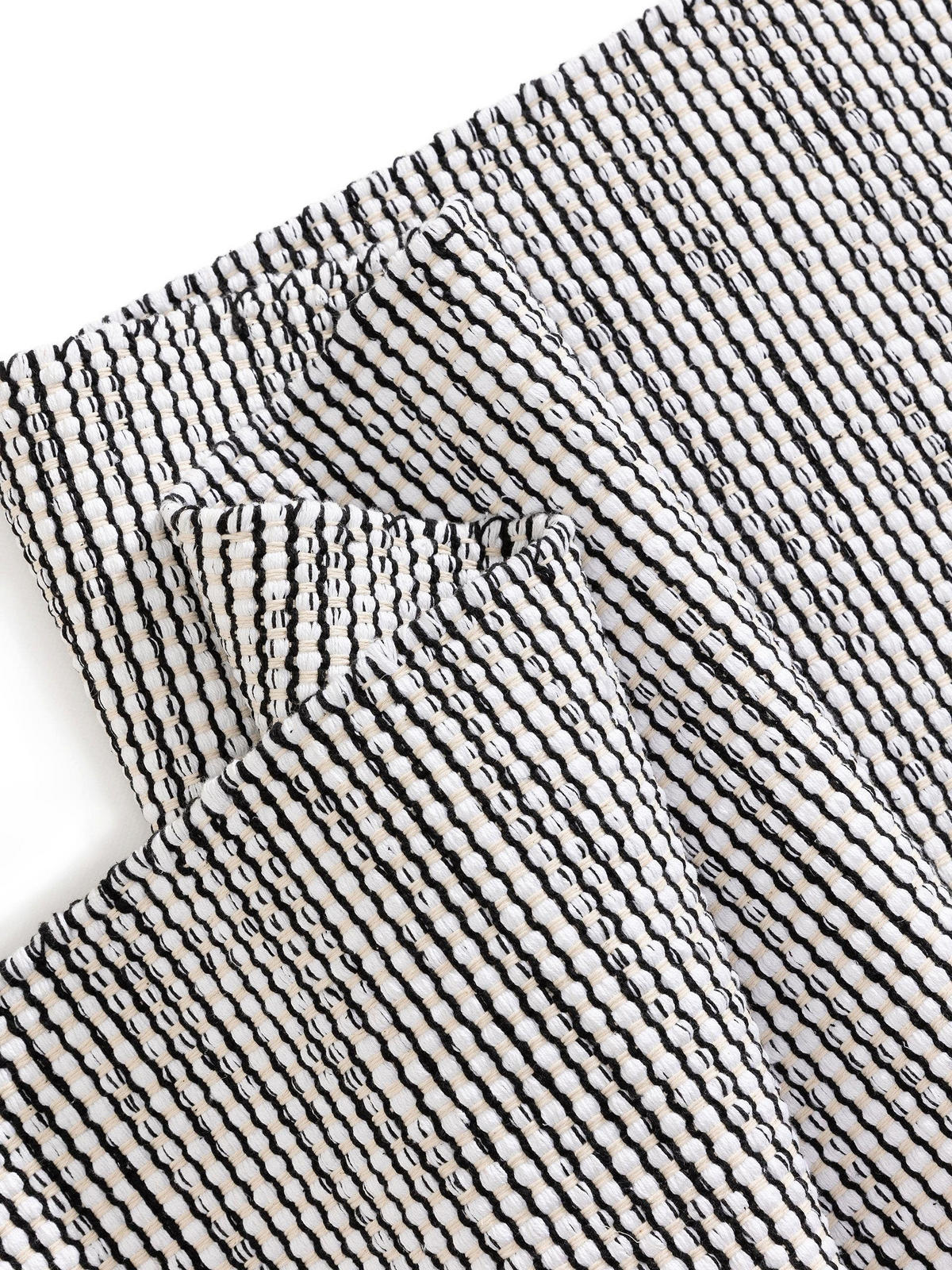 BAUMWOLLLÄUFER Ron handgewebt 80x300 cm - Schwarz, Naturmaterialien/Textil (80/300cm) - benuta