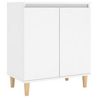SIDEBOARD Mit Massivholz-Beinen Weiss 60/35/70 Cm Holzwerkstoff - Weiß, Holzwerkstoff (35/70/60cm) - vidaXL