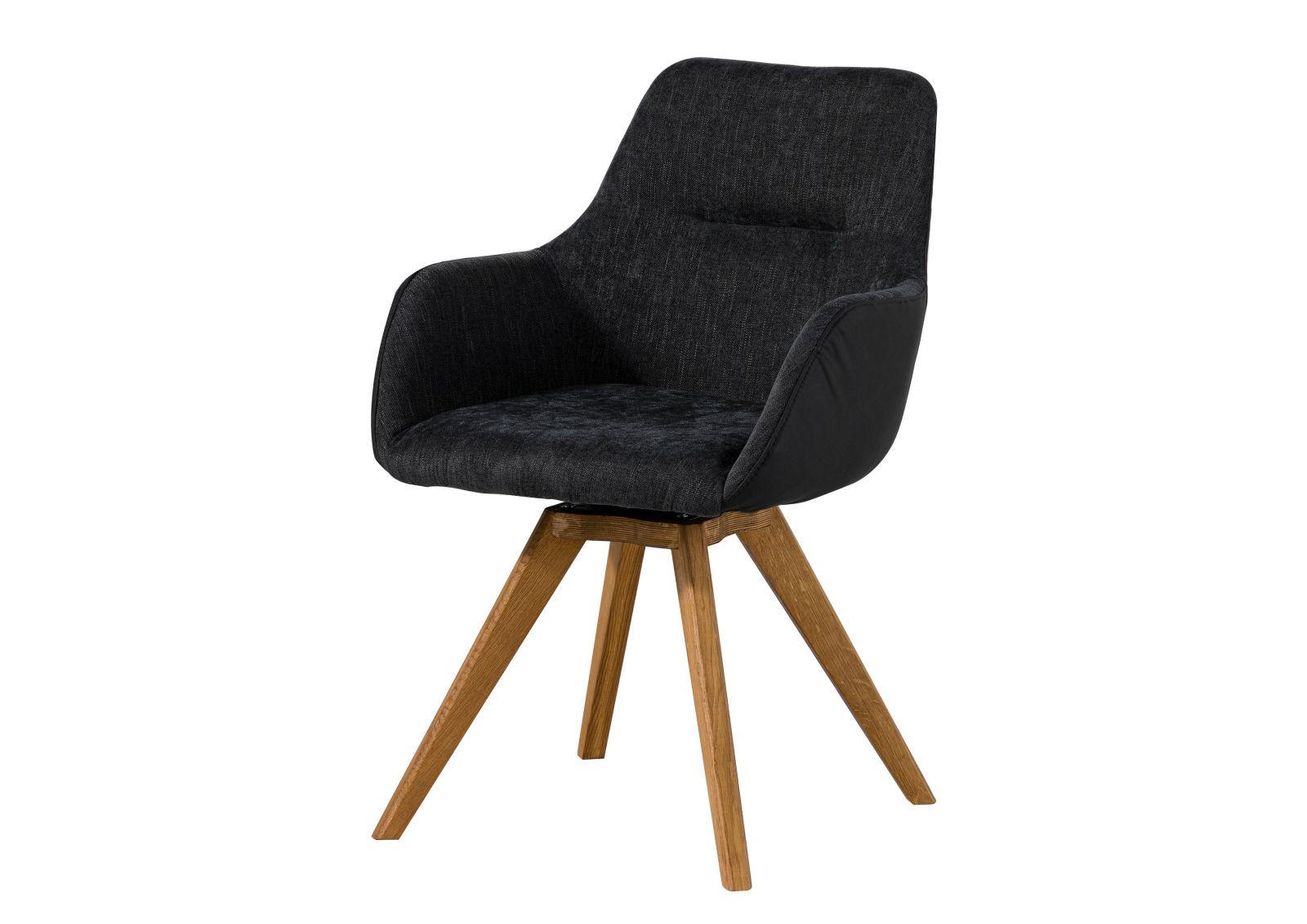 STUHL 100% Polyester 56 x 60 x 87 cm schwarz TACOMA #11 - Schwarz, Kunststoff (56/87/60cm) - Massivmoebel24