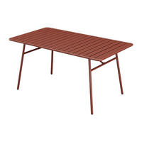 GARTENTISCH - L. 200 cm - Metall - Terracotta - MIRMANDE von MYLIA - Braun, Metall (100/200/75cm) - Vente-Unique