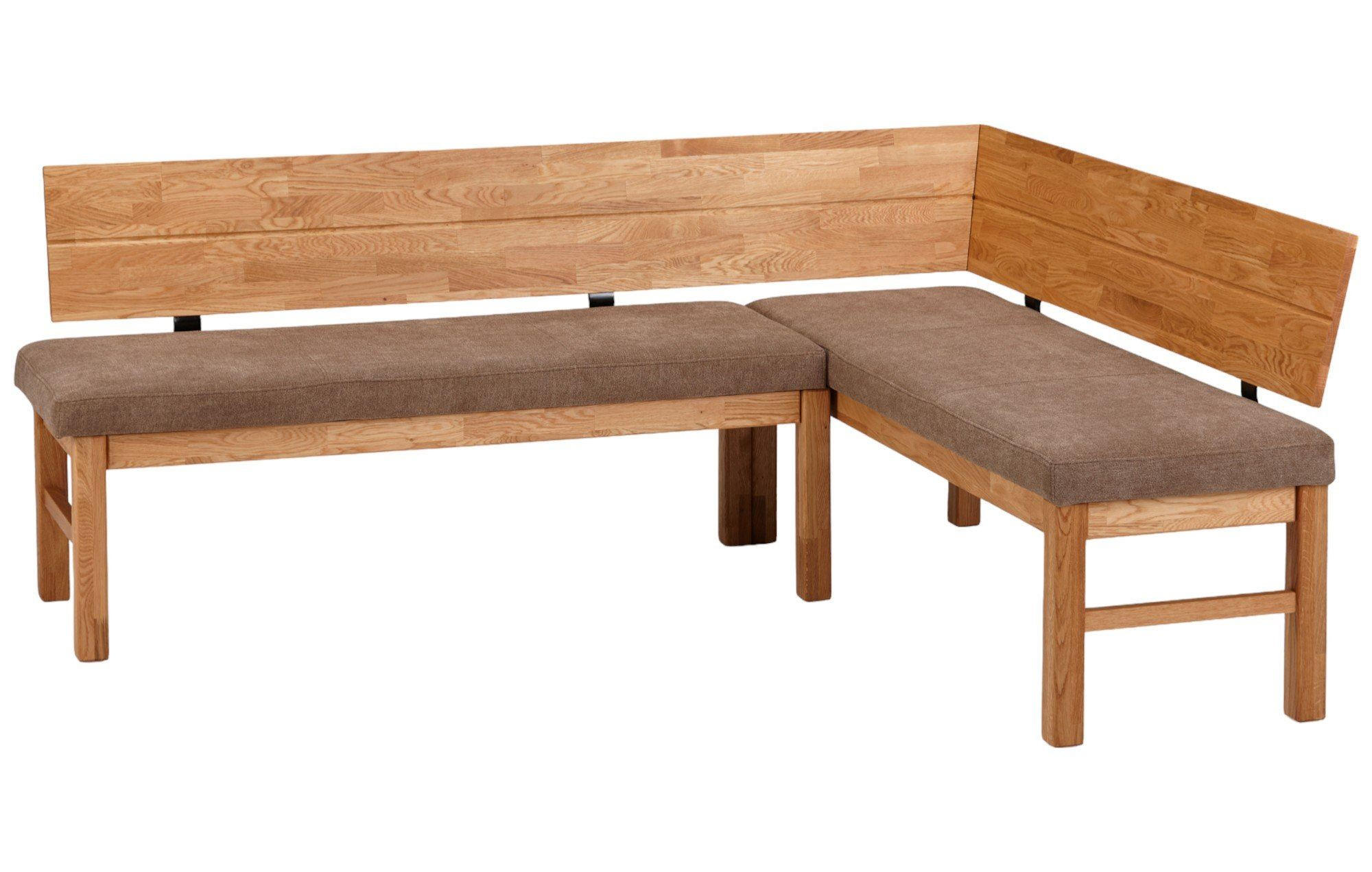 ECKBANK Danny 194 x 155 x 84 Massivholz Wildeiche geölt/Braun - Wildeiche/Braun, Holz (194/155cm) - 58aufmkessel