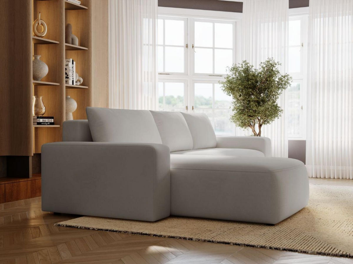ECKSOFA Tazones Hellgrau Links - Hellgrau, Holz/Kunststoff (250/165cm) - Graingold