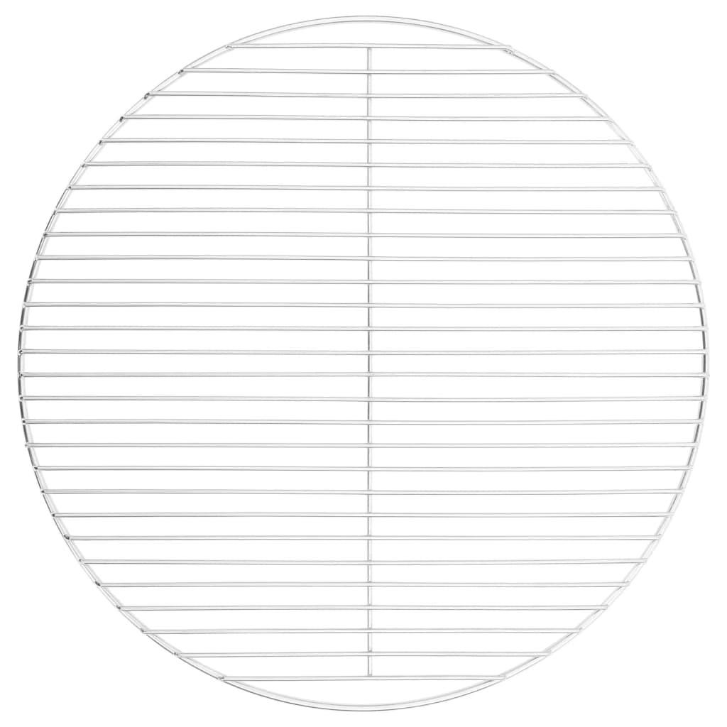 GRILLROST Rund Ø54 Cm 304 Edelstahl - Silberfarben, Metall (54/54cm) - vidaXL