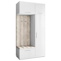 GARDEROBENSCHRANK REMA 120/240/60 cm Modern Weiß - Weiß, Holzwerkstoff (120/240/60cm) - MASSENO