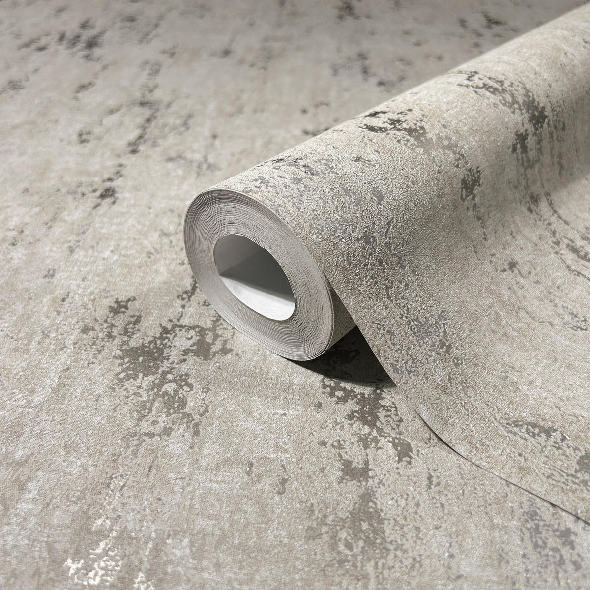 VLIESTAPETE Betonoptik Tapete grau - Grau, Papier (53/1005cm) - marburg