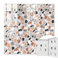 SCHLÜSSELBOX Weiß 30x30 cm – Türöffnung nach rechts - Steinmosaik - Beige, Metall (30/30/5cm) - TULUP