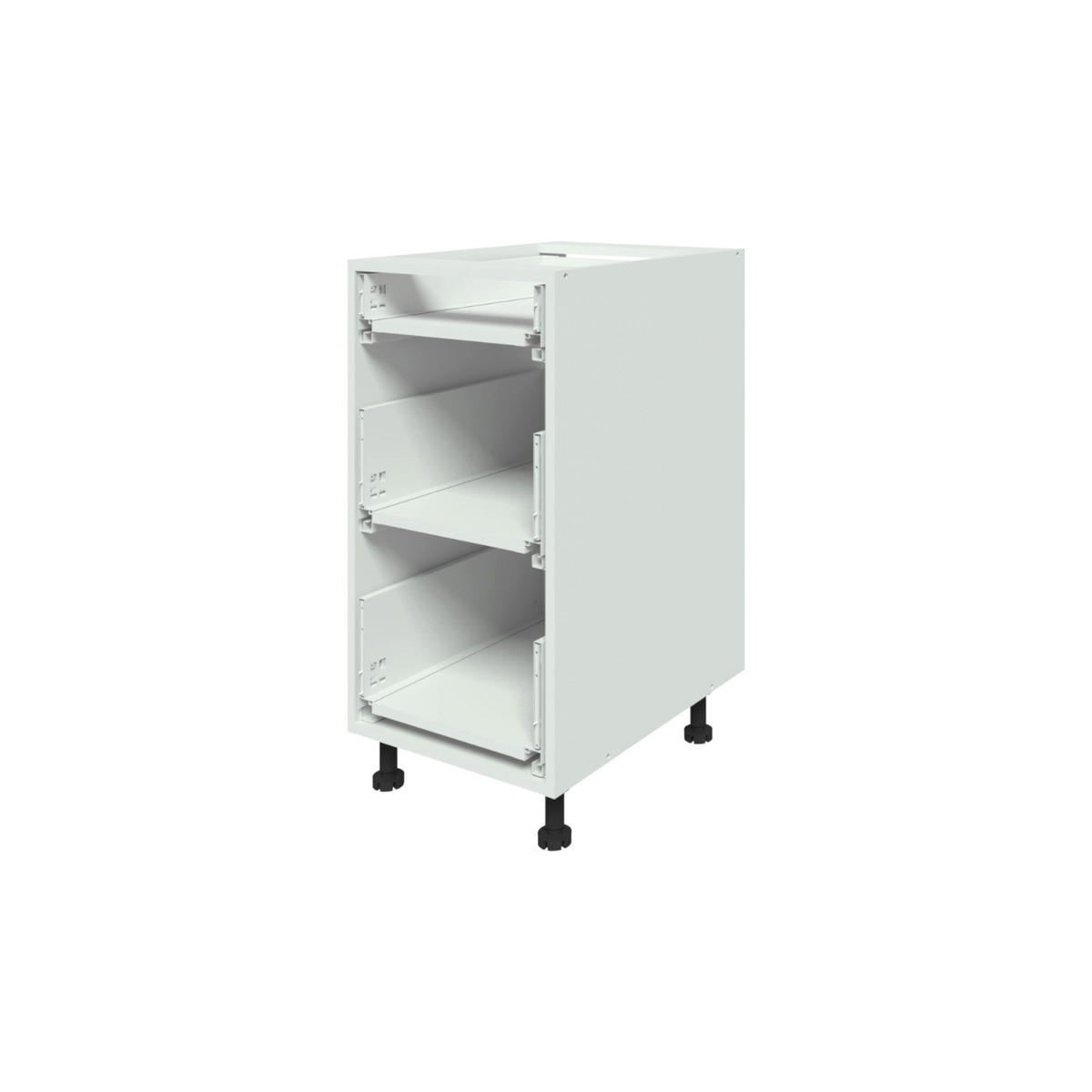 SCHUBLADENSCHRANK – 40 cm – KU-D40S3 – Lunara – Weiß Hochglanz - Weiß Hochglanz, Holzwerkstoff (40/72/52cm) - hi-markt