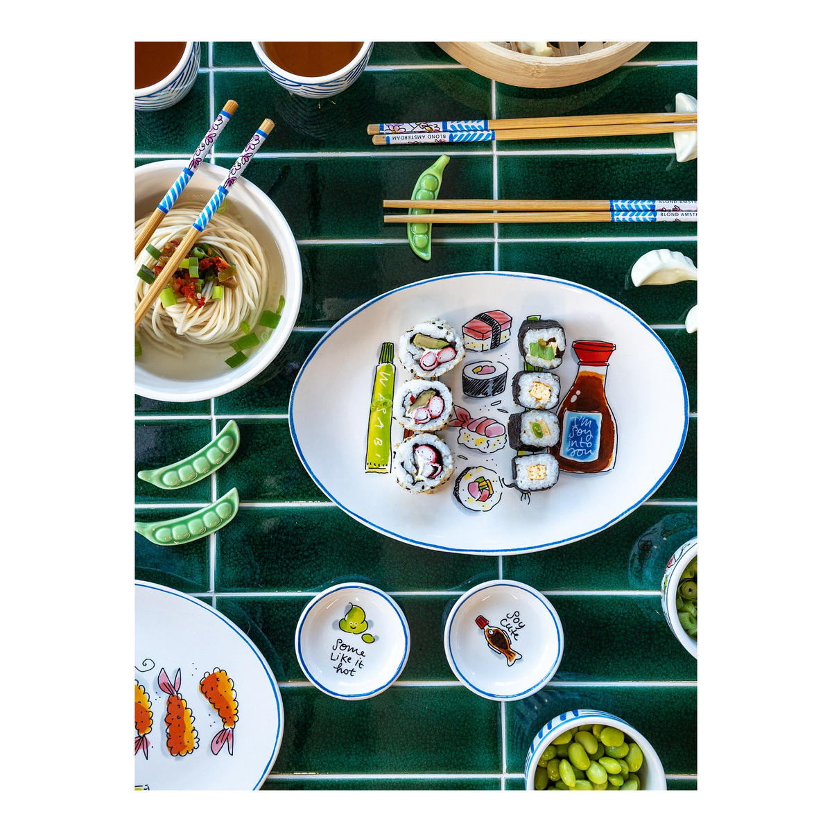 TELLER Sushi Chopsticks in Bunt - 27cm - Multicolor, Keramik (27/19.4/2.1cm) - Blond Amsterdam
