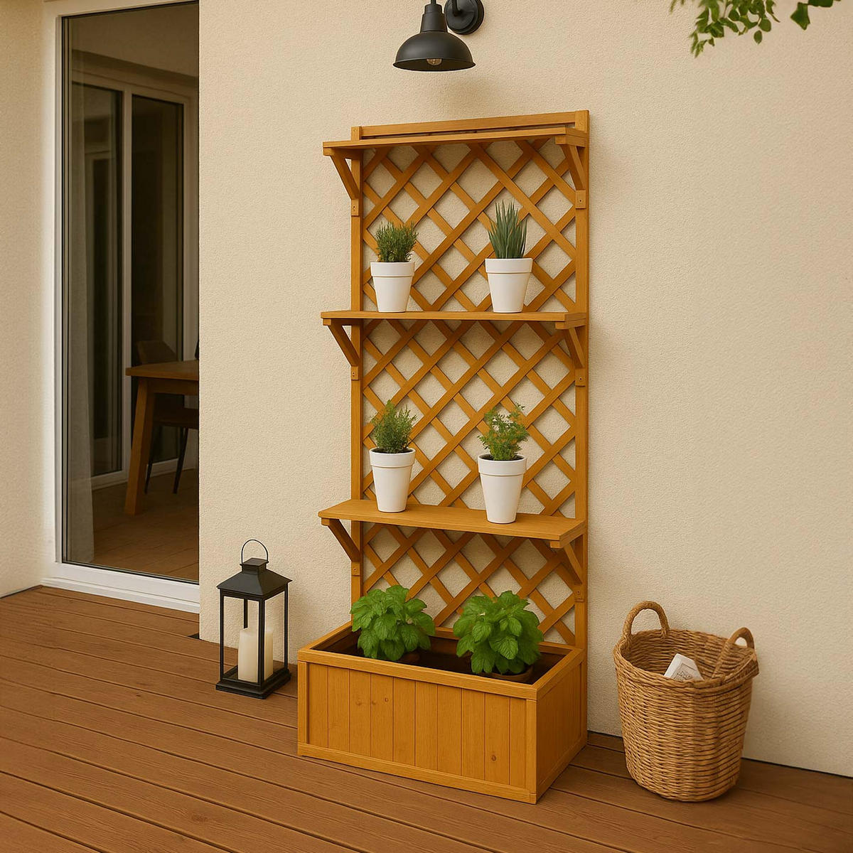 HOCHBEET Beige - Beige, Holz (77/177/33cm) - MCW