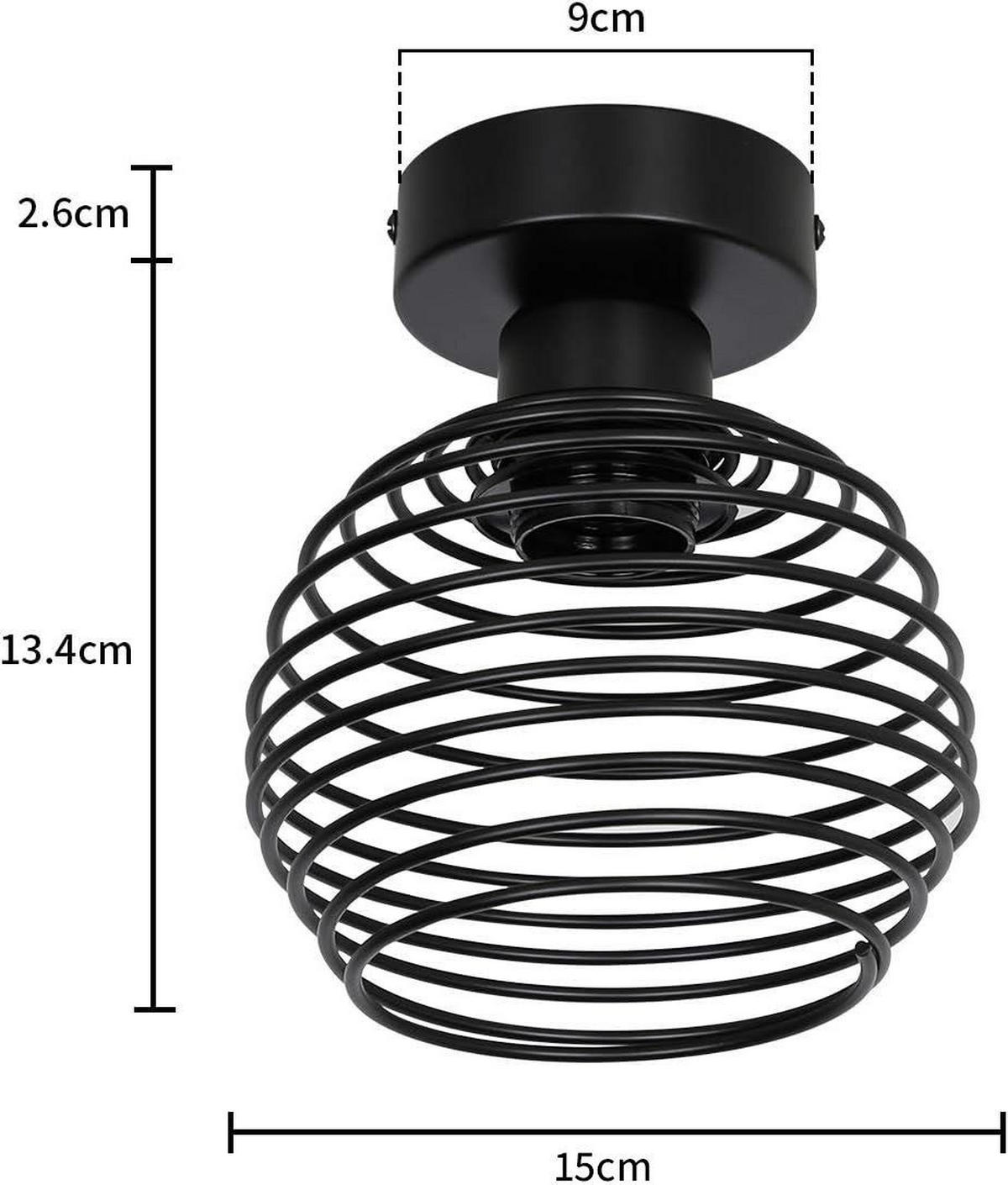 DECKENLEUCHTE Solariel 15/16/16 cm - Schwarz, Metall (15/16/16cm) - ZMH