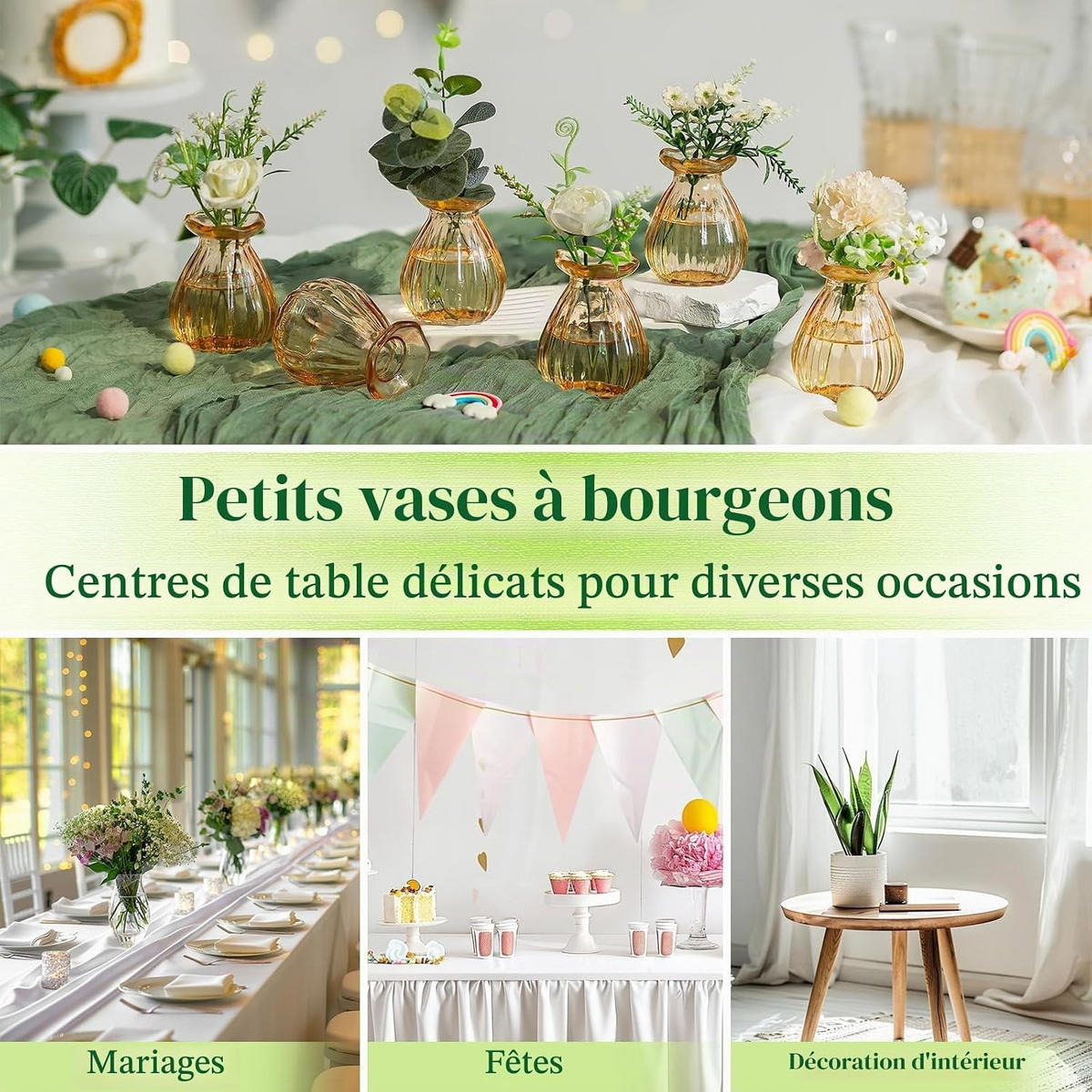 VASE 6,5 x 6,5 x 8,8 cm Glas - Gelb, Glas (8.8cm) - LIBRATON