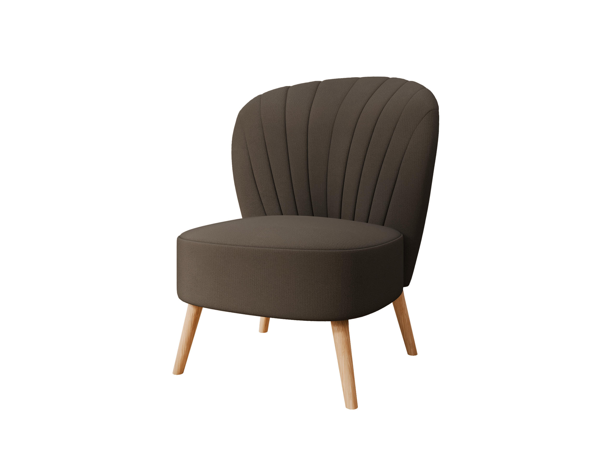 SESSEL Lumora mit Holzbeinen braun - Braun, Holz (68/82/78cm) - Panda Möbel