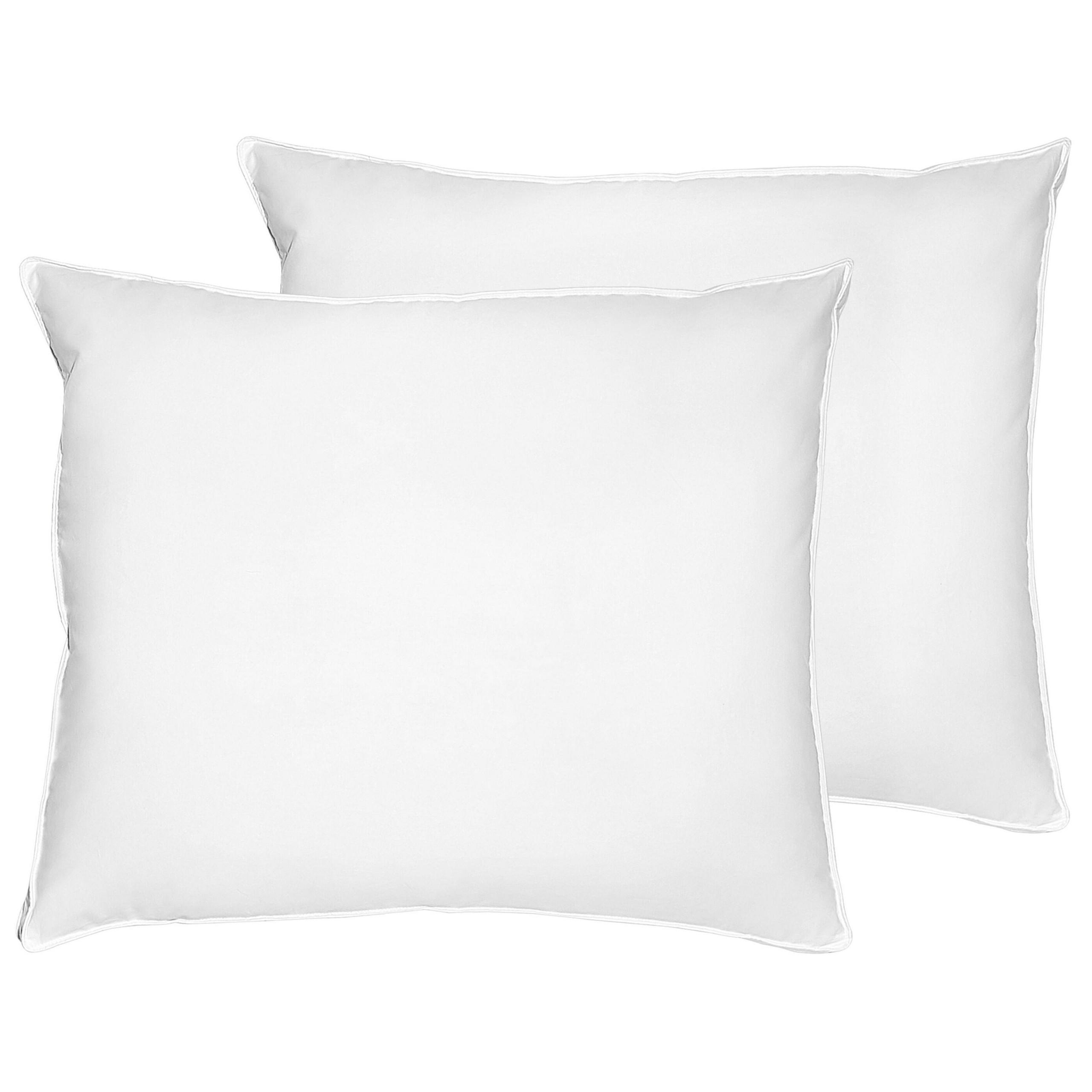 KOPFKISSEN 2er-Set Weiß 50/60 cm Feldberg - Weiß, Naturmaterialien (60/50cm) - Beliani