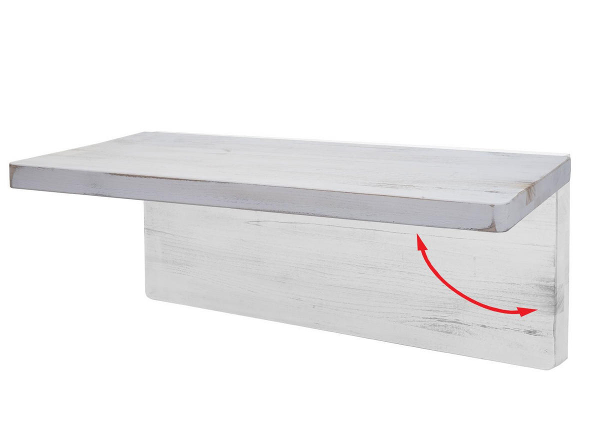 WANDTISCH KLAPPBAR rechteckig Reinweiß - Weiß, Holz (120/20/60cm) - MCW