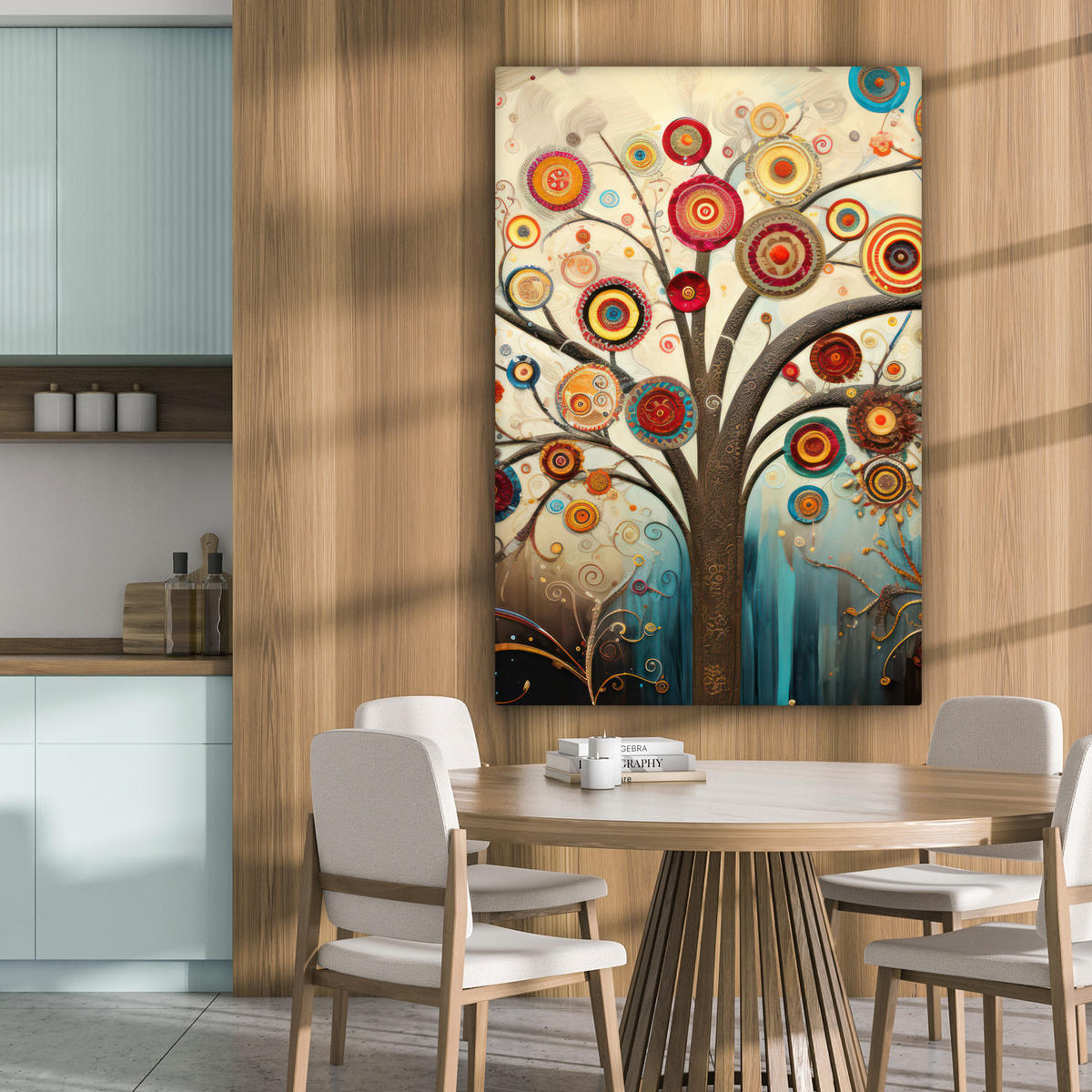 LEINWANDBILD Baum - Baum des Lebens - Farbe 80x120 cm - Braun, Textil (80/120cm) - MuchoWow